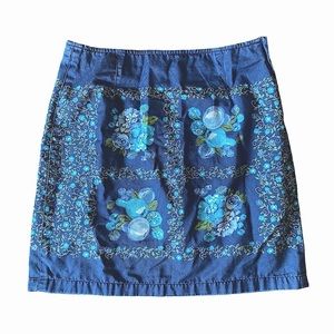 Vintage Floral Mini Skirt